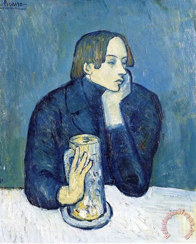 Pablo Picasso Portrait of Jaime Sabartes The Bock 1901 Art Painting