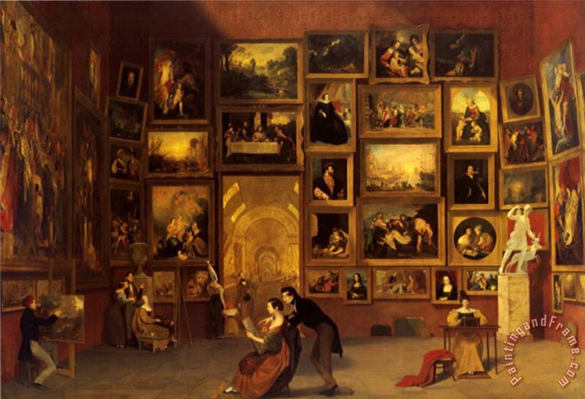 Samuel Finley Breese Morse Gallery of The Louvre 1831 33 painting - Pablo Picasso Samuel Finley Breese Morse Gallery of The Louvre 1831 33 Art Print