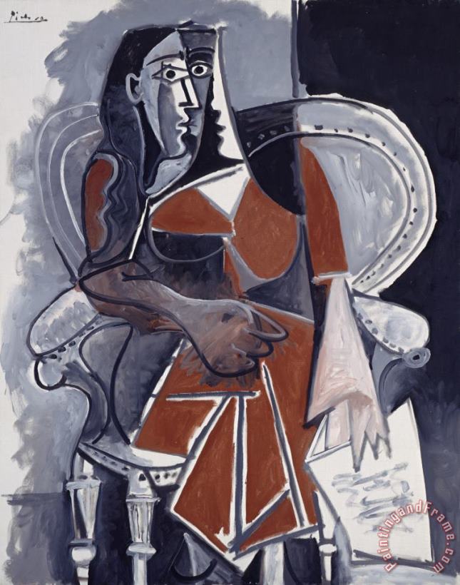 Pablo Picasso Seated Woman Art Painting