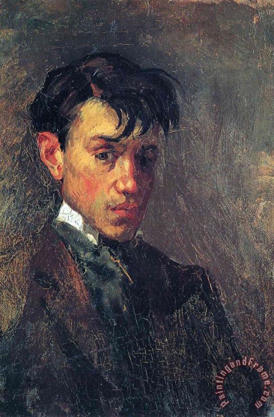 Pablo Picasso Self Portrait 1896 Art Print