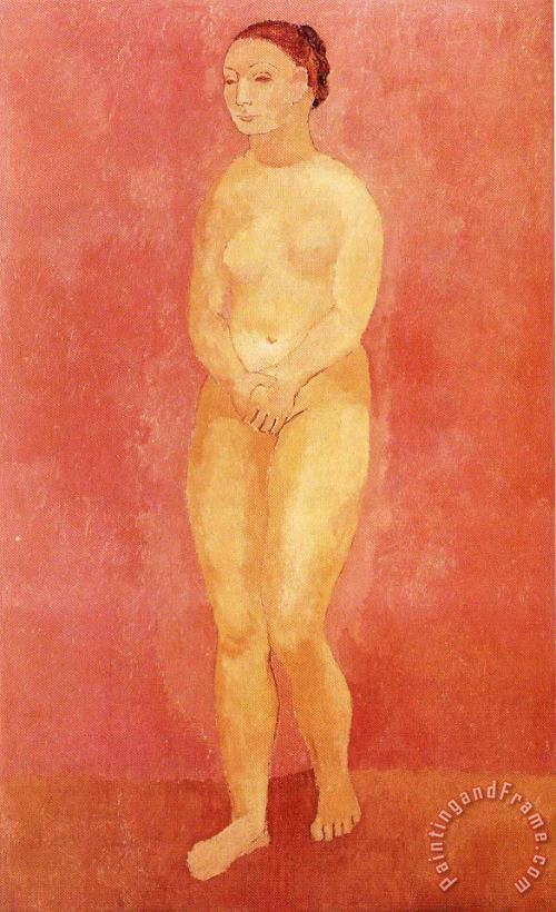 Standing Female Nude 1906 painting - Pablo Picasso Standing Female Nude 1906 Art Print