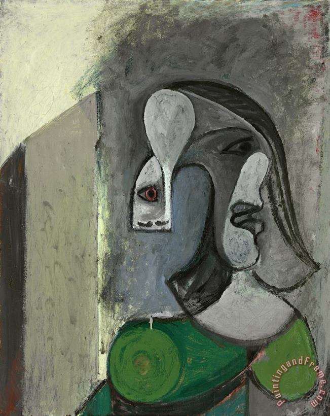 Pablo Picasso Tete De Femme a Deux Profils, 1939 Art Painting