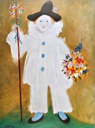 Pablo Picasso The Artist S Son Pierrot with Flowers 1929