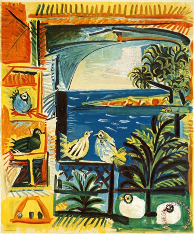 Pablo Picasso The Doves 1957 Art Print