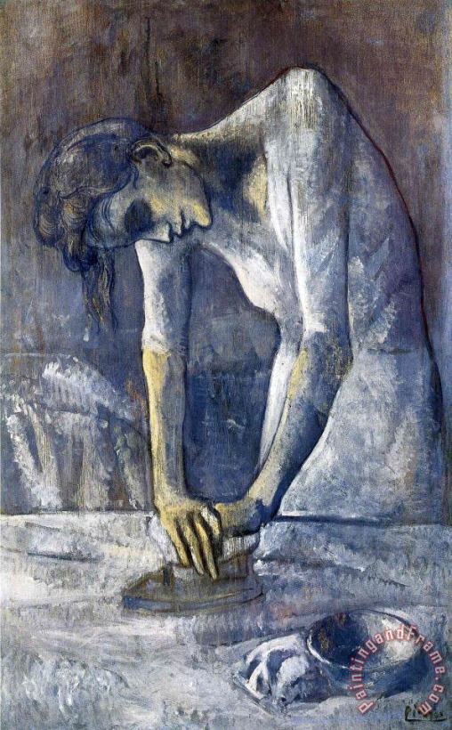 Pablo Picasso The Ironer 1904 Art Painting