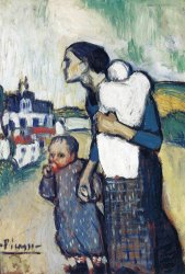 Pablo Picasso The Mother Leading Two Children 1901