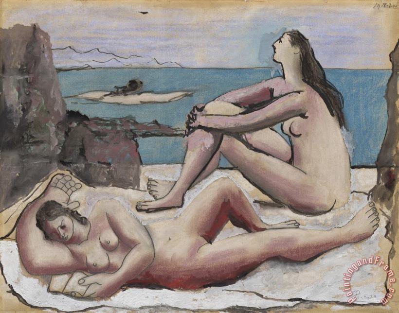 Three Bathers painting - Pablo Picasso Three Bathers Art Print