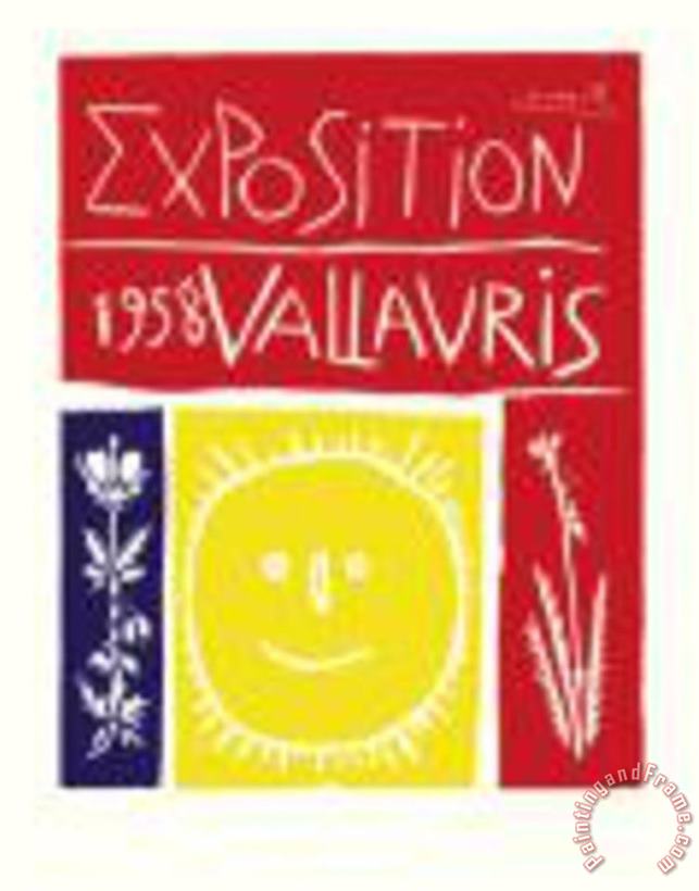 Pablo Picasso Vallauris Exposition C 1958 Art Print