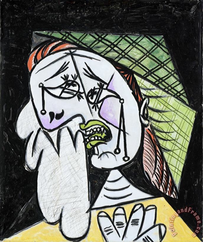 Weeping Woman with Handkerchief painting - Pablo Picasso Weeping Woman with Handkerchief Art Print