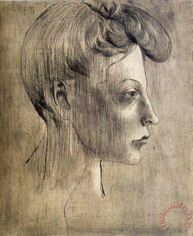 Woman S Profile 1905 painting - Pablo Picasso Woman S Profile 1905 Art Print