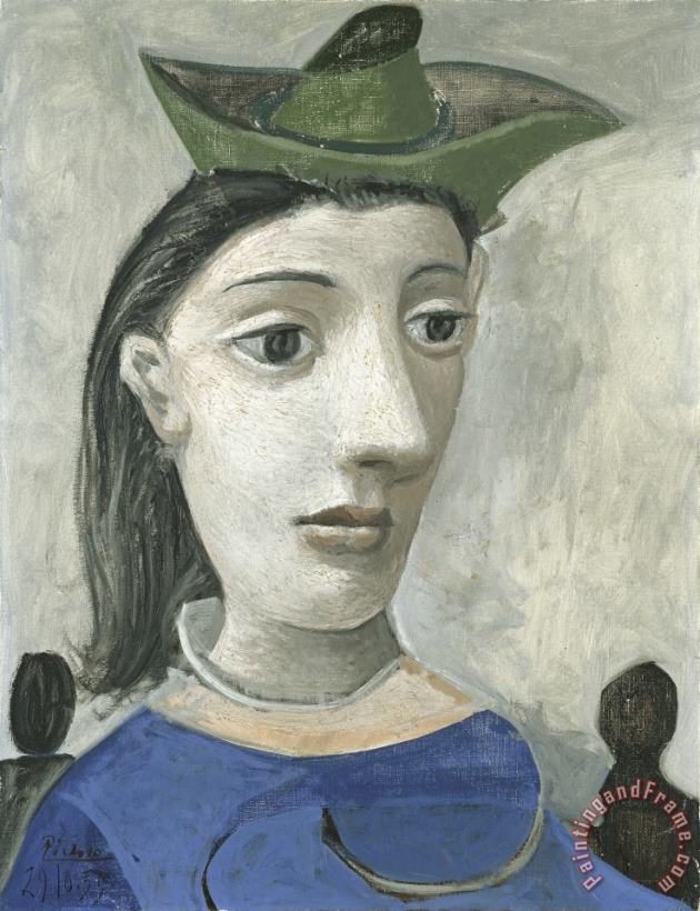 Pablo Picasso Woman with Green Hat Art Painting