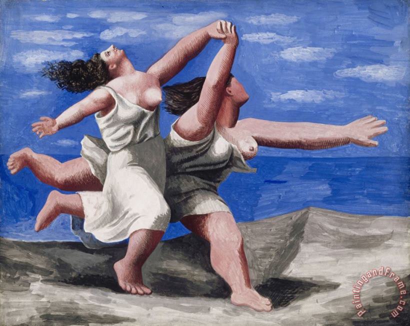 Women Running on The Beach C 1922 painting - Pablo Picasso Women Running on The Beach C 1922 Art Print