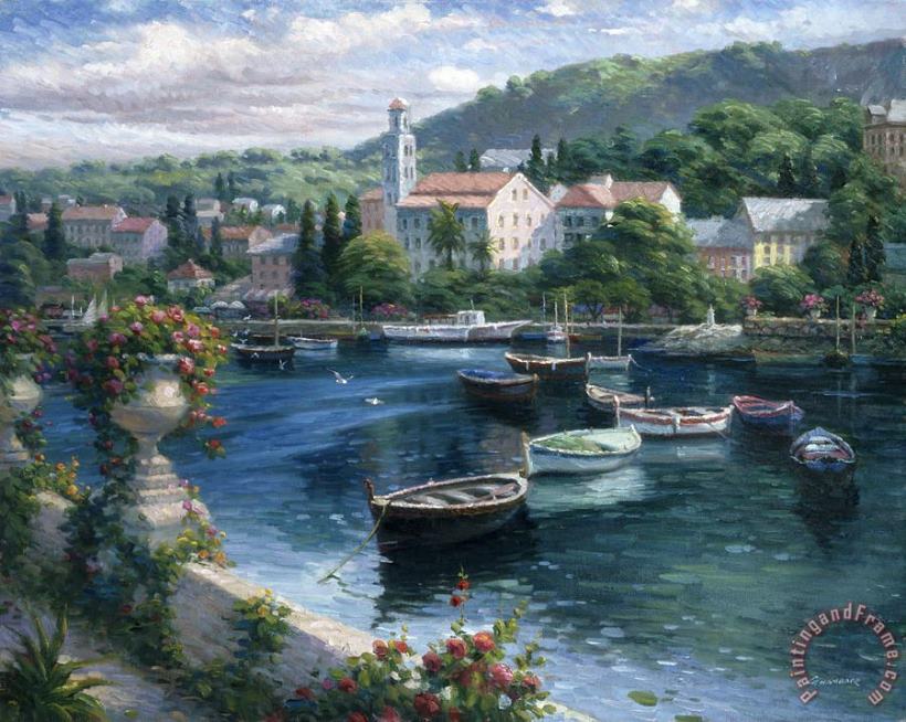 pallet Harbor Boats Art Painting