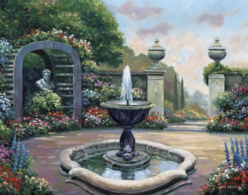 Renaissance Garden painting - pallet Renaissance Garden Art Print