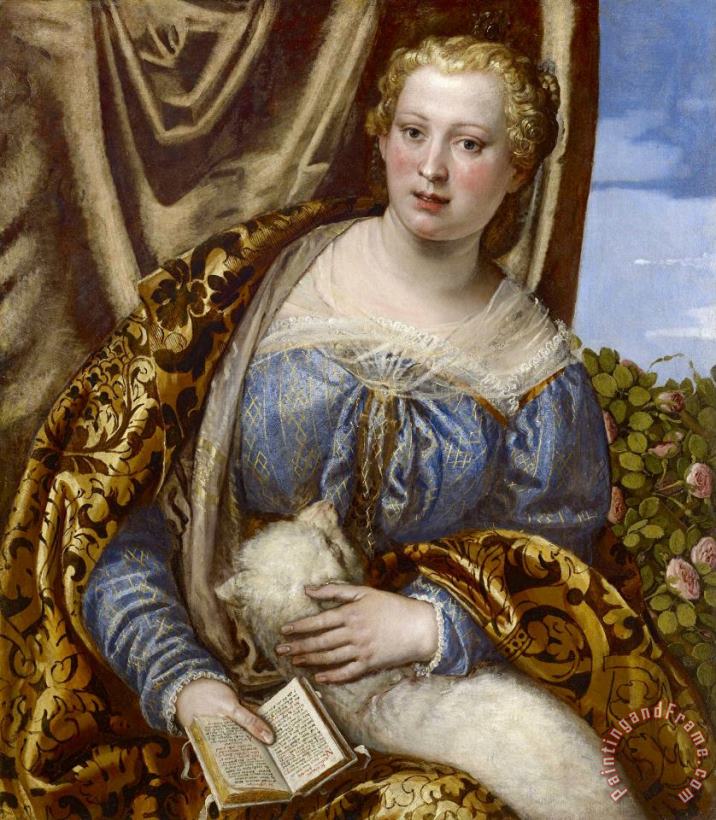 Paolo Caliari Veronese Portrait of a Lady As Saint Agnes Art Painting
