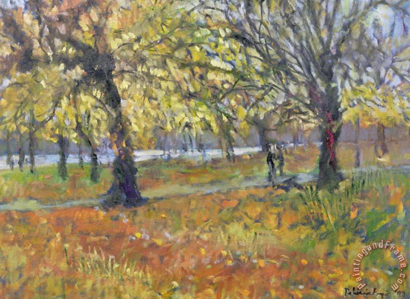 November In Hyde Park painting - Patricia Espir November In Hyde Park Art Print