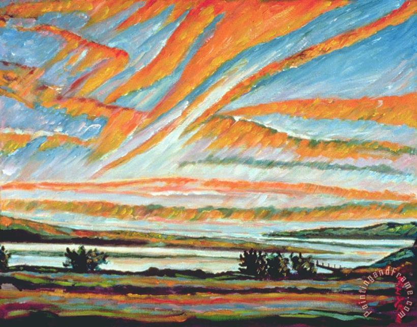 Sunrise Les Eboulements Quebec painting - Patricia Eyre Sunrise Les Eboulements Quebec Art Print