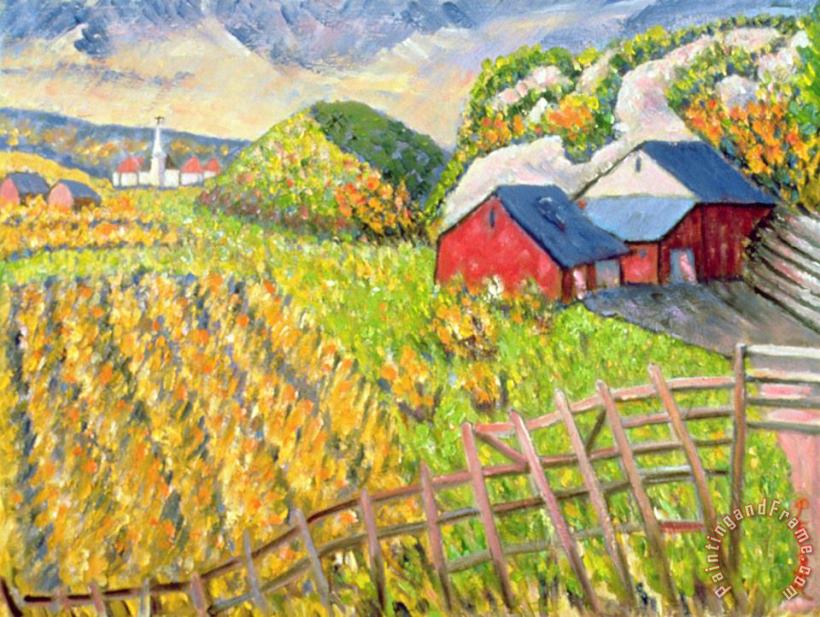 Patricia Eyre Wheat Harvest Kamouraska Quebec Art Painting