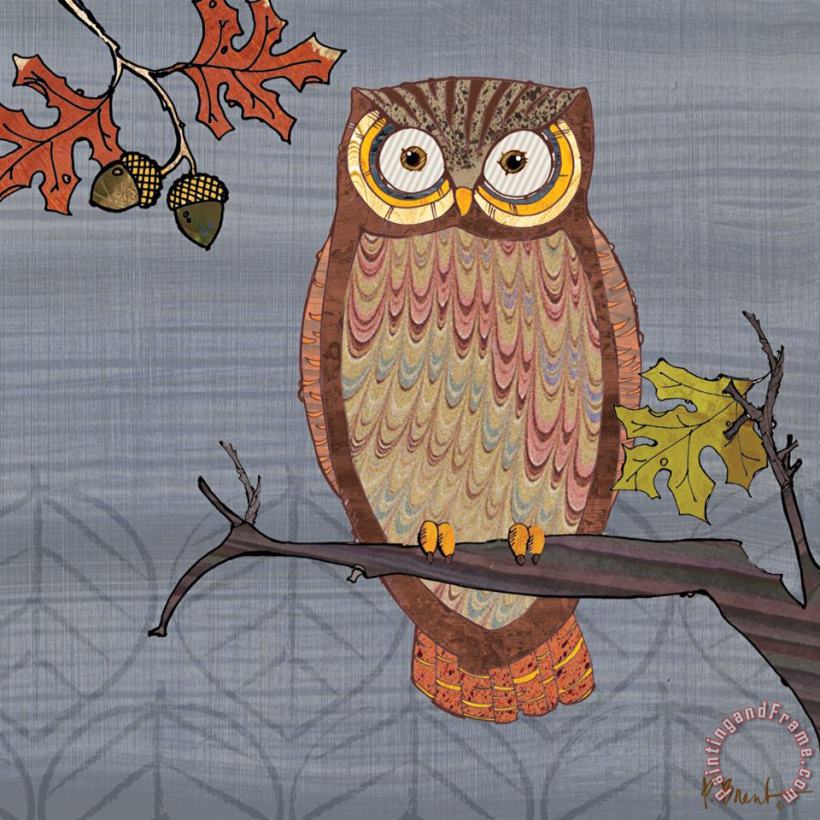 Awesome Owls II painting - Paul Brent Awesome Owls II Art Print