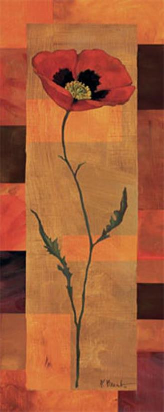 Paul Brent Goa Poppy Panel I Art Painting