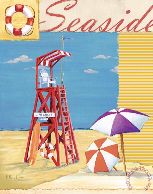 Paul Brent Lifeguard Collage I Art Painting