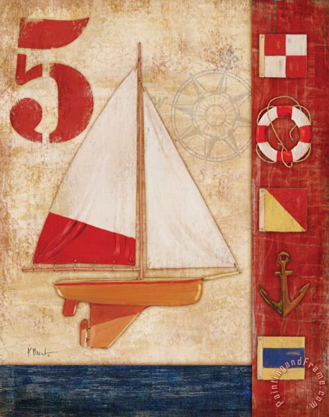Model Yacht Collage Iv painting - Paul Brent Model Yacht Collage Iv Art Print
