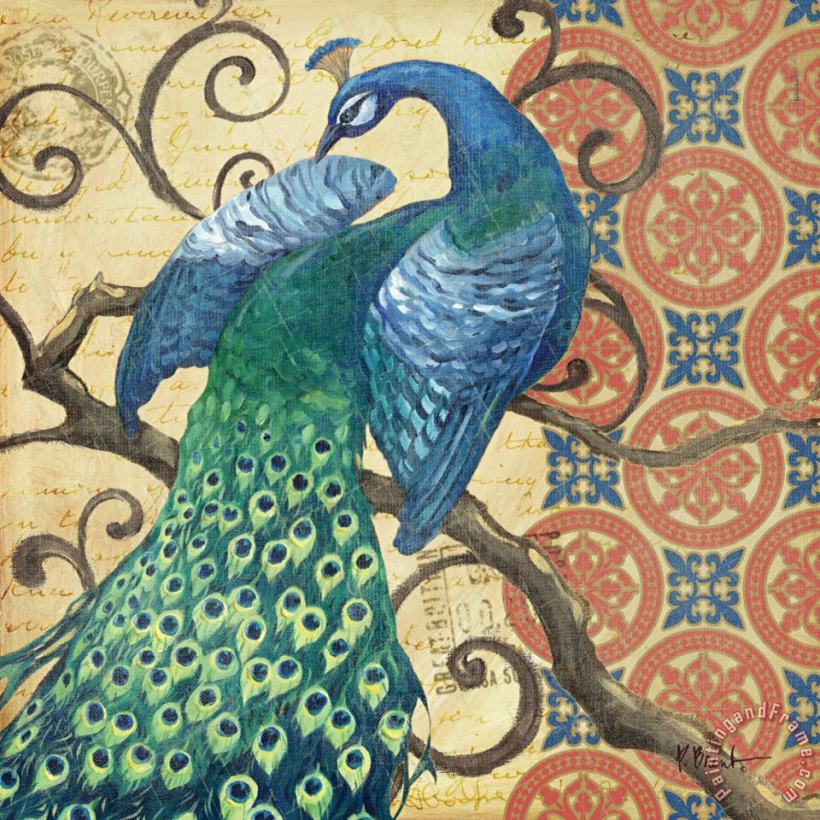 Paul Brent Peacock's Splendor II Art Painting