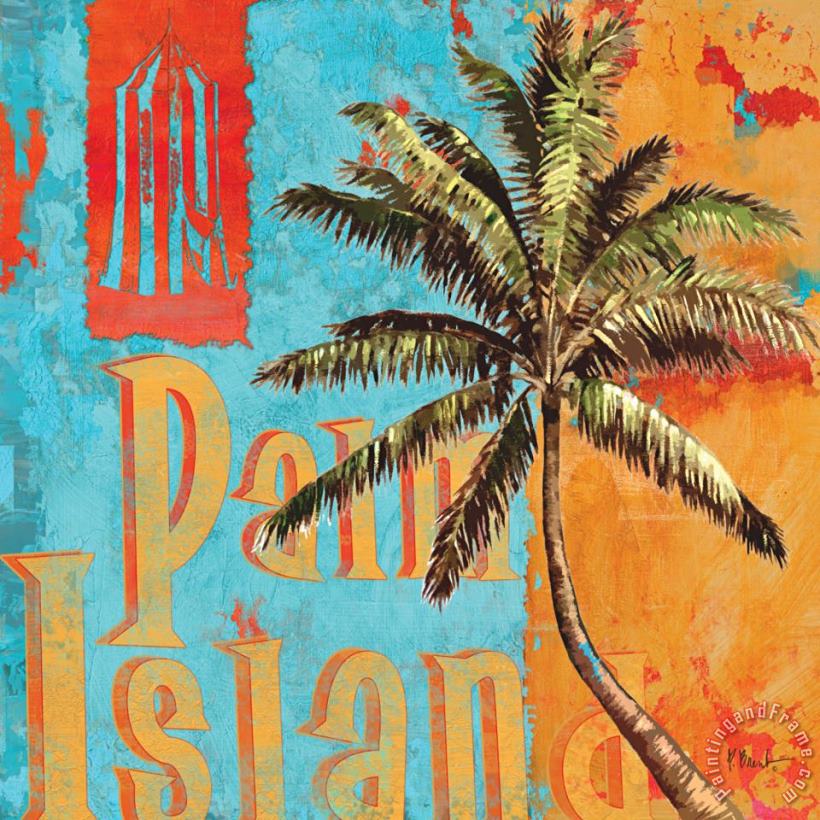 Paul Brent Rojo Palm II Art Painting