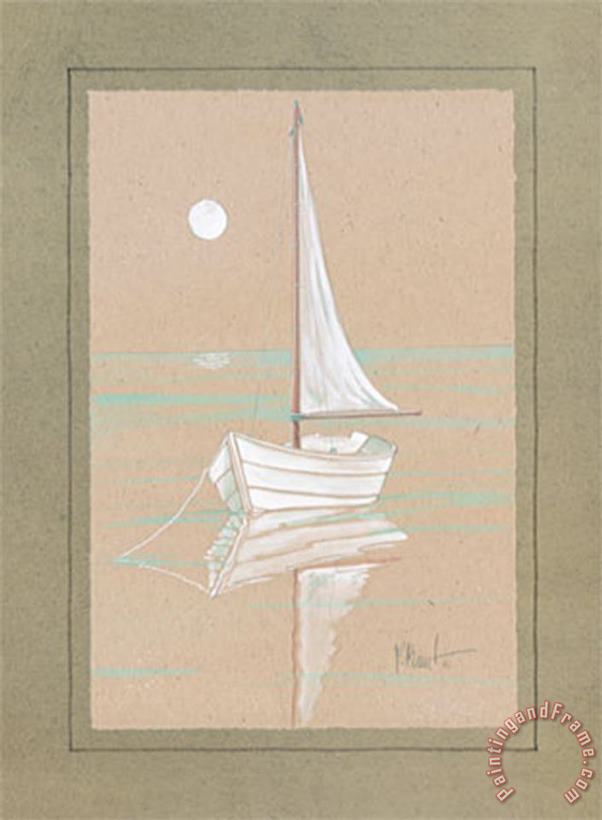 Paul Brent White Sailboat Art Painting
