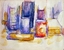 Paul Cezanne A Kitchen Table Pots And Bottles 1902 1906
