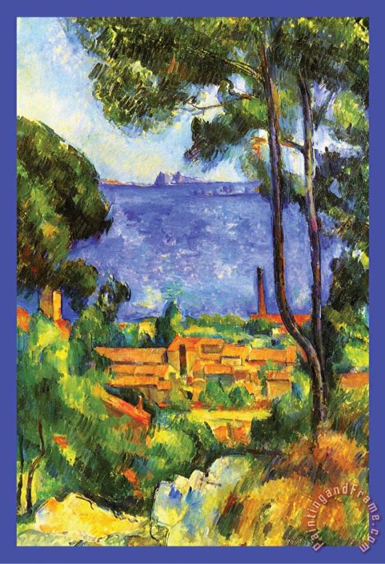 Paul Cezanne A View Through The Trees of Art Print