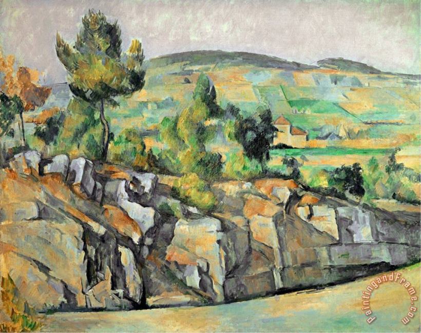 Aix En Provence Rocky Countryside painting - Paul Cezanne Aix En Provence Rocky Countryside Art Print