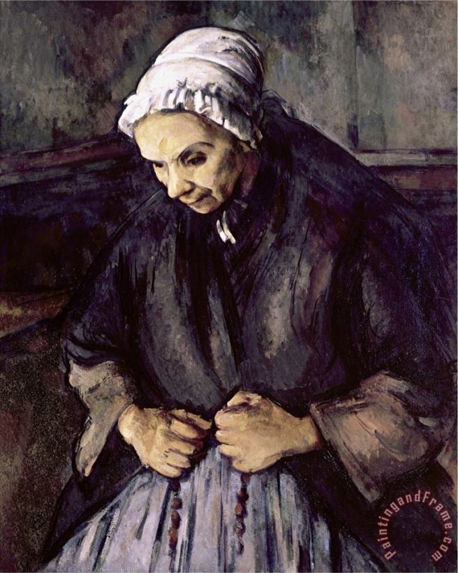 An Old Woman with a Rosary painting - Paul Cezanne An Old Woman with a Rosary Art Print