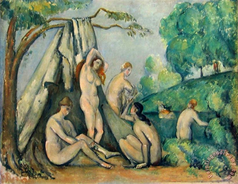 Paul Cezanne Bathers in Front of a Tent Art Print