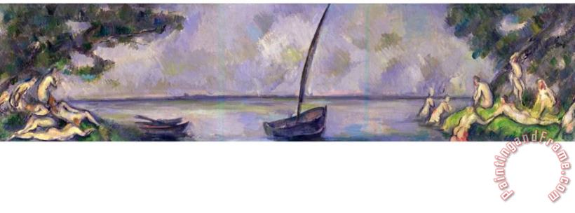 Boat And Bathers painting - Paul Cezanne Boat And Bathers Art Print