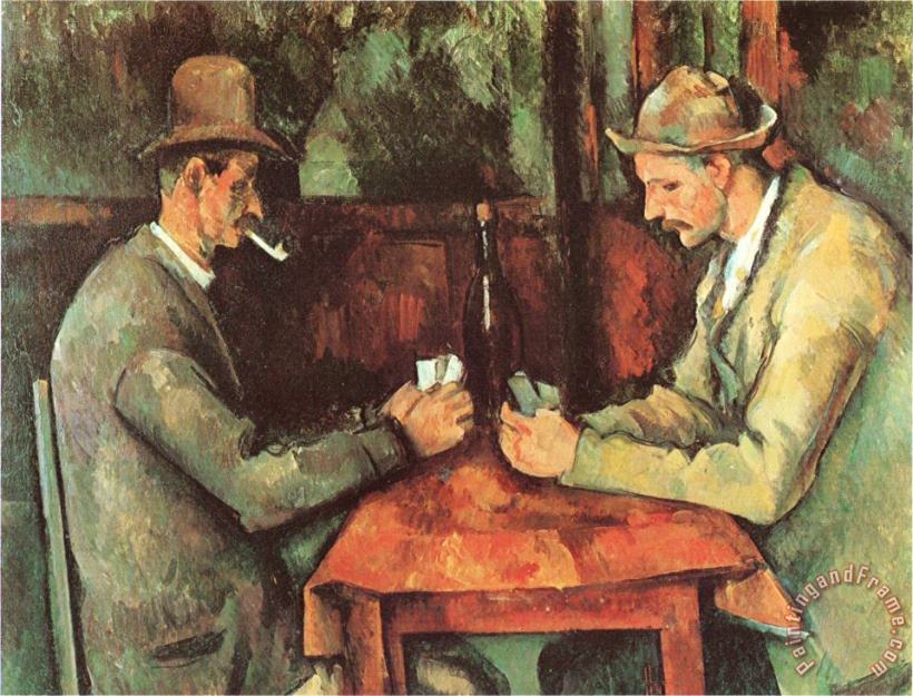 Card Players C 1890 painting - Paul Cezanne Card Players C 1890 Art Print