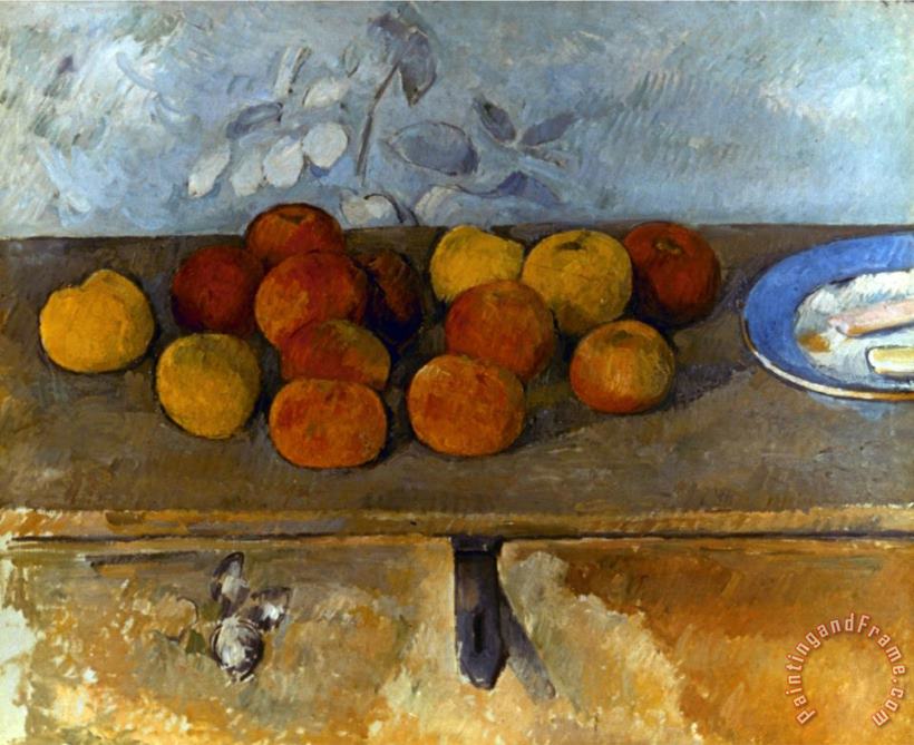 Cezanne Apples Biscuits painting - Paul Cezanne Cezanne Apples Biscuits Art Print