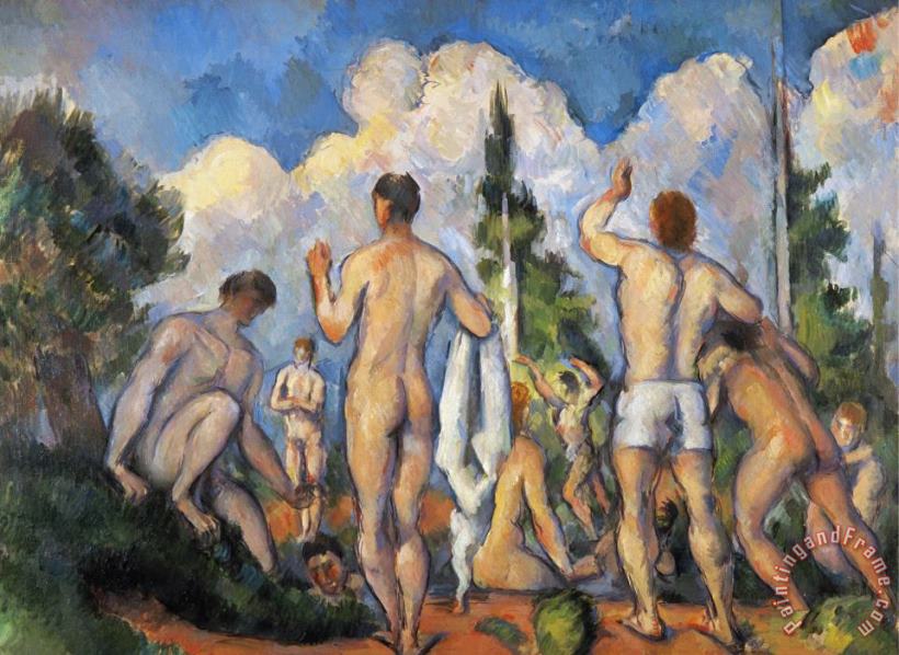 Cezanne Bathers C1890 painting - Paul Cezanne Cezanne Bathers C1890 Art Print