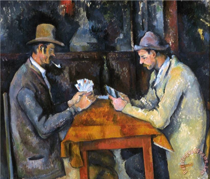 Cezanne Card Player C1892 painting - Paul Cezanne Cezanne Card Player C1892 Art Print