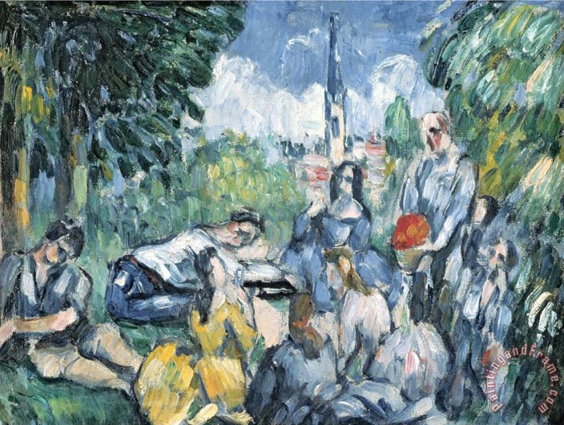 Paul Cezanne Dejeuner Sur L Herbe 1876 77 Art Print