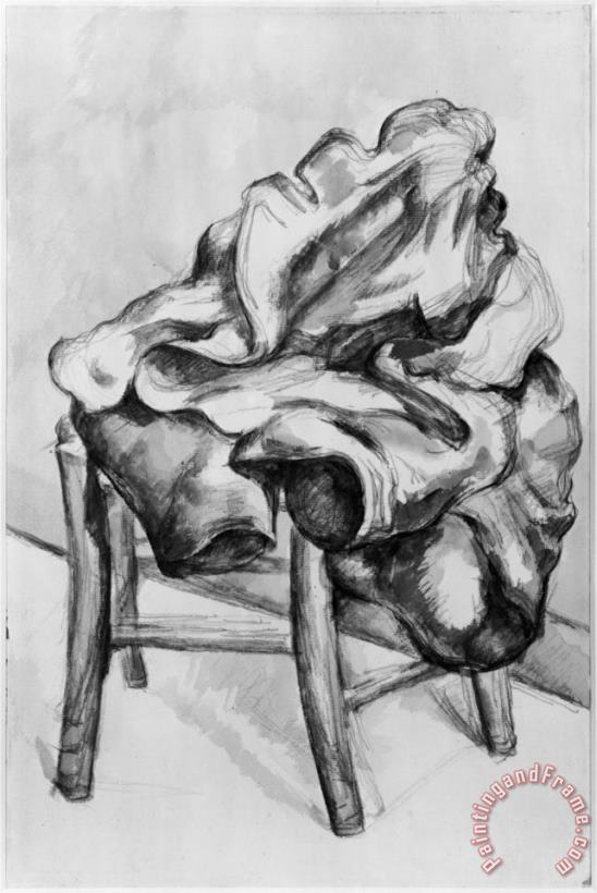 Paul Cezanne Drapery on a Chair 1980 1900 Art Print