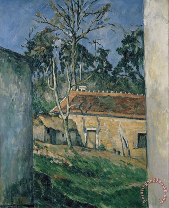 Paul Cezanne Farm Courtyard in Auvers Art Painting