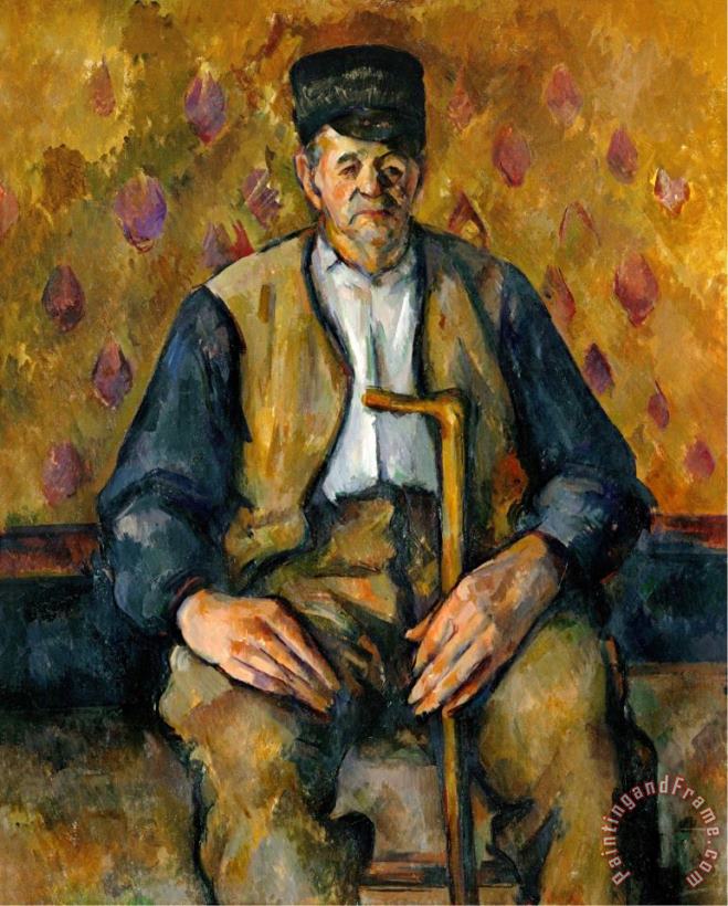 Paul Cezanne Farmer Sitting 1900 1904 Art Painting