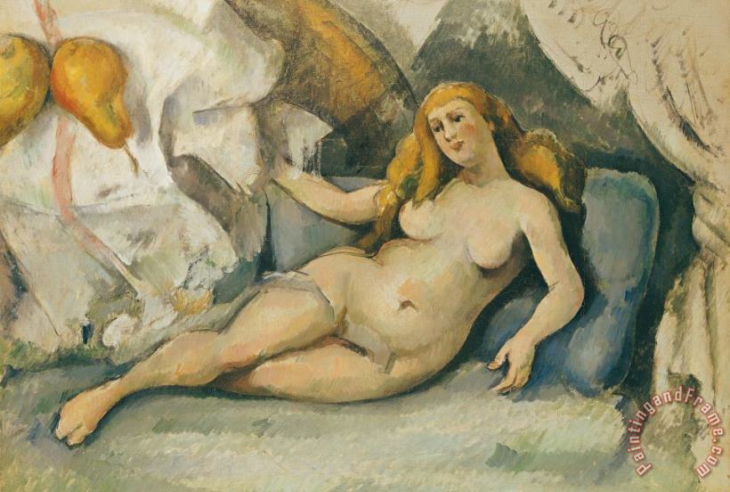 Paul Cezanne Female Nude on a Sofa Art Painting