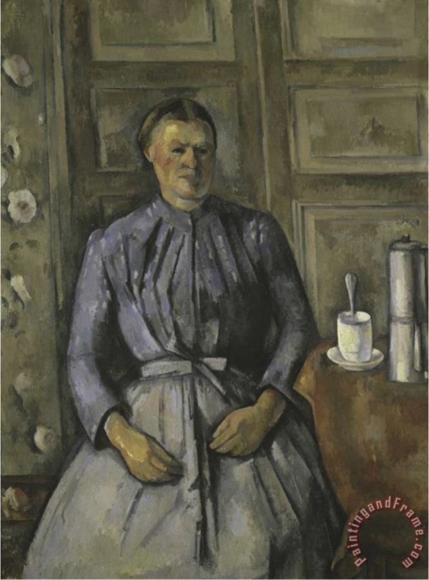 Paul Cezanne Femme a La Cafetiere Art Painting