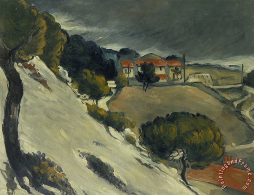 Paul Cezanne First Snow Near L Estaque 1870 Art Painting
