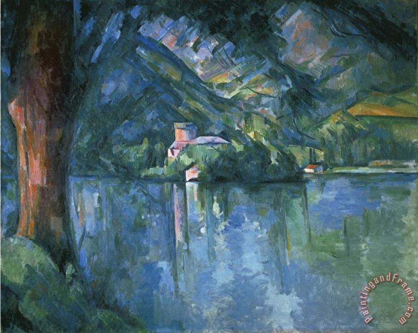 Lake Annecy painting - Paul Cezanne Lake Annecy Art Print