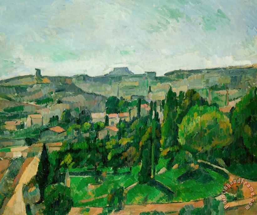 Landscape In The Ile-de-france painting - Paul Cezanne Landscape In The Ile-de-france Art Print
