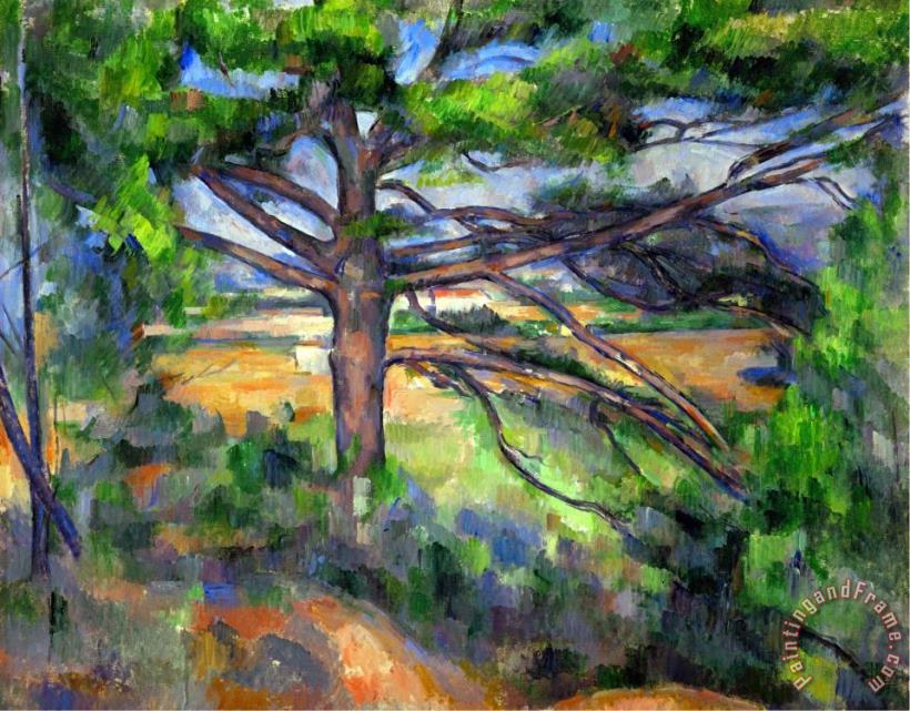 Large Pine Tree And Red Earth 1890 1895 painting - Paul Cezanne Large Pine Tree And Red Earth 1890 1895 Art Print