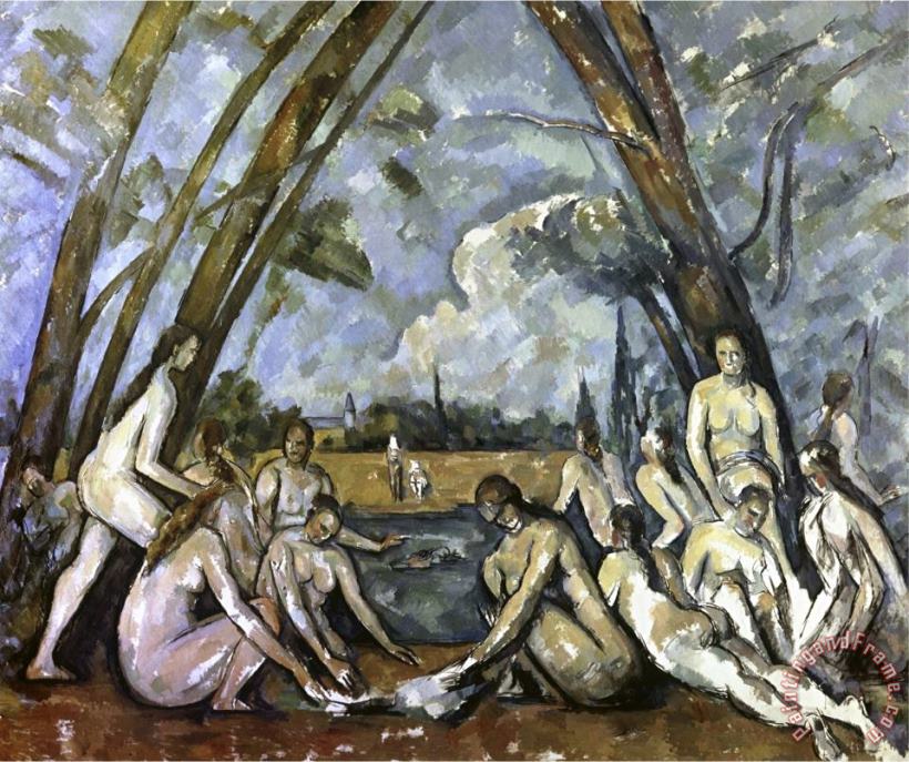 Paul Cezanne Les Grand Baigneuses No 1 Art Painting